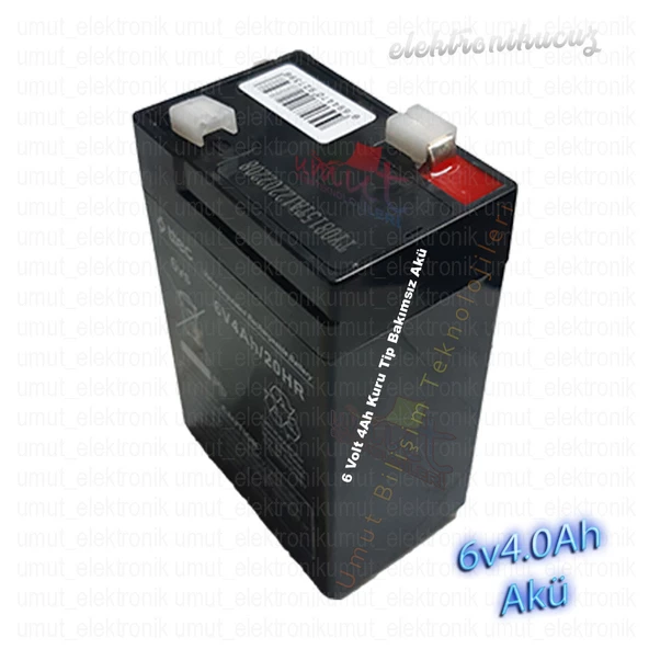 ttec 6V4Ah20HR Valve Regulated Rechargeable Battery 6 Volt 4 Amper Bakımsız Kuru Akü 6V 4Ah Akü ürün görseli 1