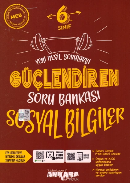 ANKARA 6.SINIF GÜÇLENDİREN SOSYAL BİLGİLER SORU BANKASI ürün görseli 1