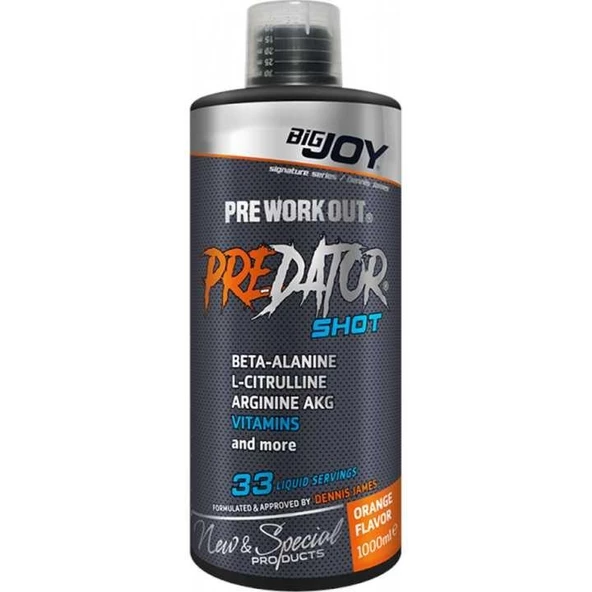 Bigjoy Sports Preworkout Predator Shot Portakal 1000 ml ürün görseli 1