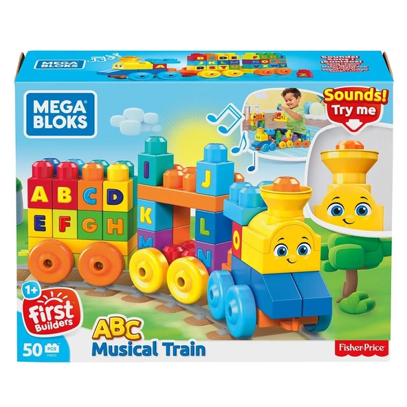 FWK22 MEGA BLOKS® Müzikli Alfabe Treni 50 parça +1 yaş ürün görseli 1