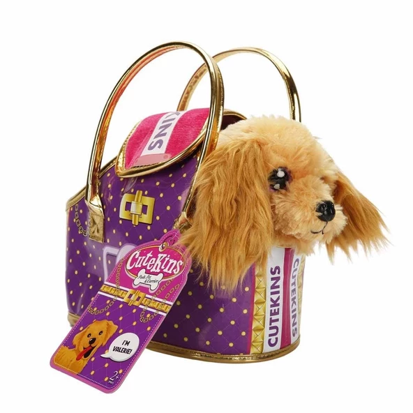 50585 Cutekins Taşıma Çantalı Peluş Köpek -Sunman ürün görseli 1