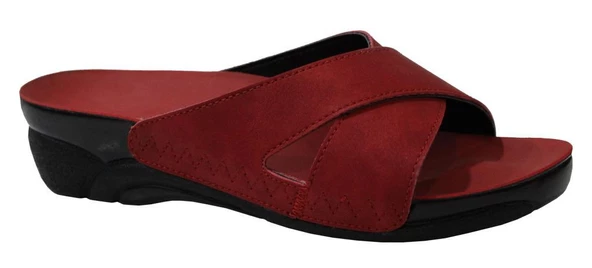 Ceyo Venedik-9 Kırmızı Ortapedik Bayan Terlik & Sandalet ürün görseli 1