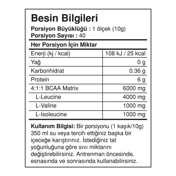 BigJoy BCAA pro 4:1:1/400gr/Karpuz - Resim 2