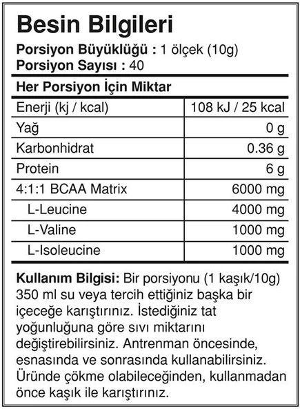 BigJoy BCAA pro 4:1:1/400gr/ Ev Limonatası - Resim 2