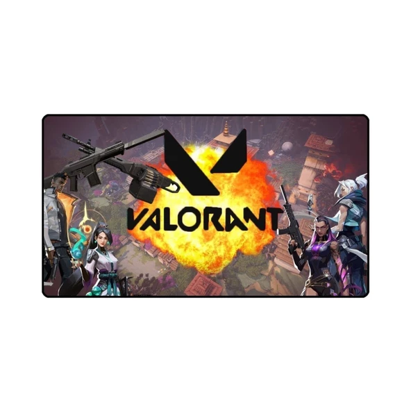Azemax 70X30Cm Valorant Resimli Oyuncu Mousepad kaydırmaz Taban Pad ürün görseli 1