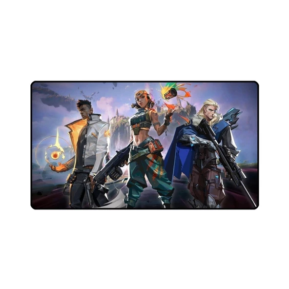 Azemax 70X30Cm Valorant Karakterli Oyuncu Mousepad kaydırmaz Taban Pad ürün görseli 1