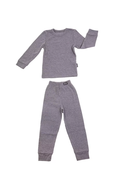 Antrasit Termal Çocuk İçlik Takım Unisex OC0052 ürün görseli 1