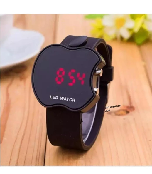 DZC KUZENLER AVM DİJİTAL LED EKRANElma Apple Şeklinde Dijital Led Watch Kol Saati Çocuk Saati Elma Saat ürün görseli 1