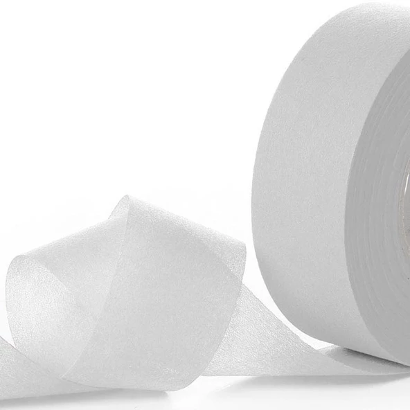 Jütburada Beyaz Kurdale Şerit (Nonwoven Tela Kumaş 2.5 Cm) 220 Metre ürün görseli 1