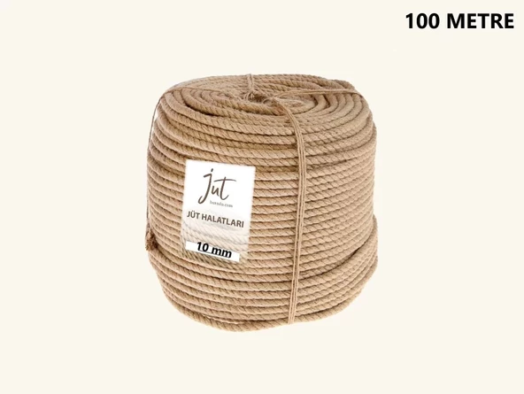 Jütburada Jüt Halat 10 mm 100 Metre Hasır Dekor Süsleme İp ürün görseli 1