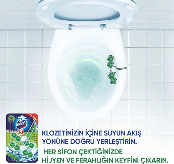 Domestos OKYANUS FERAHlLIĞI WC Blok 2li - Resim 4
