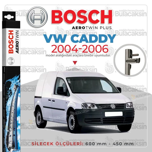 Bosch Aerotwin Muz Silecek Takımı Volkswagen Caddy 2004-2006 ile uyumlu ürün görseli 1