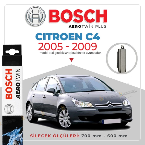 Bosch Aerotwin Muz Silecek Takımı Citroen C4 2004-2009 ile uyumlu ürün görseli 1