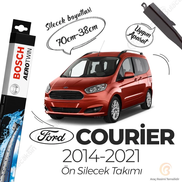 Bosch Aerotwin Muz Silecek Takımı Ford Courier 2014-2021 ile uyumlu ürün görseli 1
