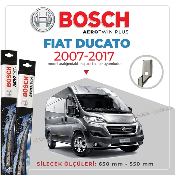 Bosch Aerotwin Muz Silecek Takımı Fiat Ducato 2007-2017 ile uyumlu ürün görseli 1