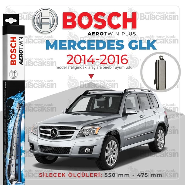 Bosch Aerotwin Muz Silecek Takımı Mercedes GLK 2014-2016 ile uyumlu ürün görseli 1