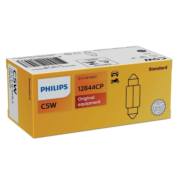 Philips Minyatür Vision 11x39 12V 5W Sofit 12844CP - 10 Adet ürün görseli 1