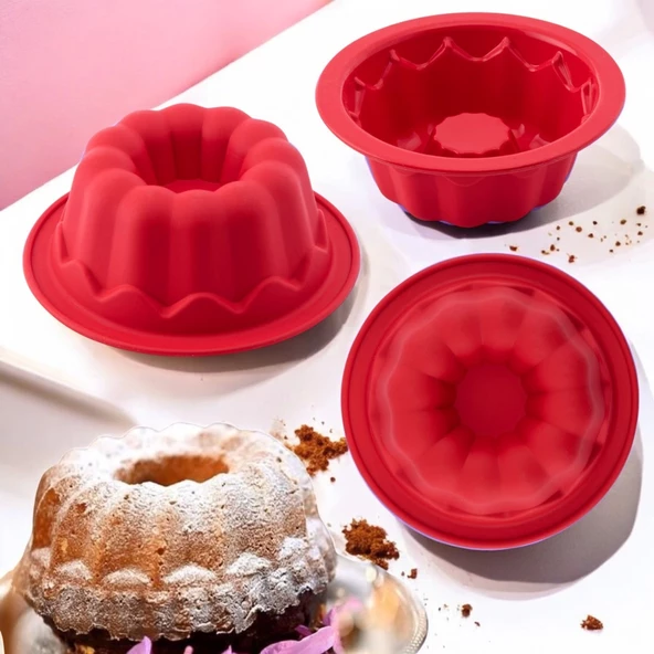 Silikon Klasik Mini Kek Kalıbı 6'lı paket - Resim 4