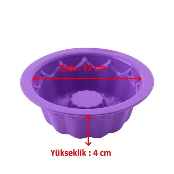 Silikon Klasik Mini Kek Kalıbı 6'lı paket - Resim 5