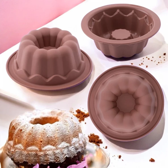 Silikon Klasik Mini Kek Kalıbı 6'lı paket - Resim 2