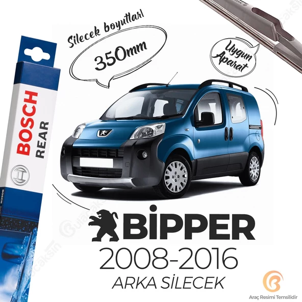 Bosch Rear Arka Silecek Peugeot Bipper 2008-2017 ile uyumlu ürün görseli 1