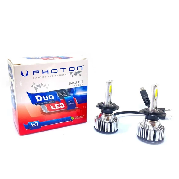 Photon Duo Serisi Led Headlight Beyaz Işık 12V Led Xenon H7 ürün görseli 1
