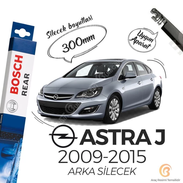 Bosch Rear Arka Silecek Opel Astra J 2009-2015 ile uyumlu ürün görseli 1