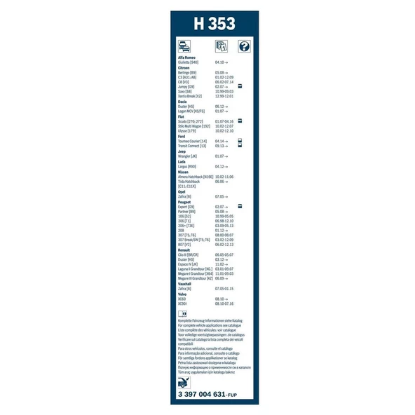 Bosch Rear Arka Silecek H353 - Resim 3