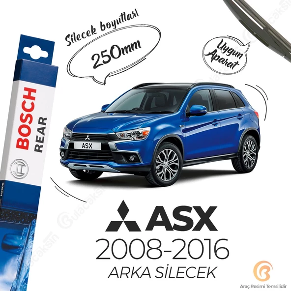 Bosch Rear Arka Silecek Mitsubishi ASX 2010-2017 ile uyumlu ürün görseli 1