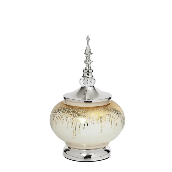 Vitale Sultan Silver Kapaklı Vazo AK.JE0029 ürün görseli 1
