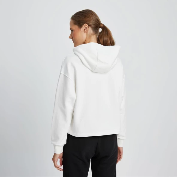 Ellesse Kadın Sweatshirt Kapüşonlu Ekru - Resim 4