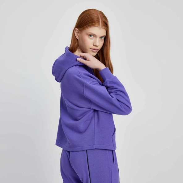 Ellesse Kadın Sweatshirt Kapüşonlu Mor - Resim 3