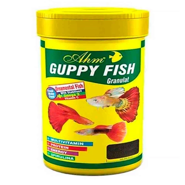 AHM Guppy Granul Food 100 ml Balık Yemi ürün görseli 1
