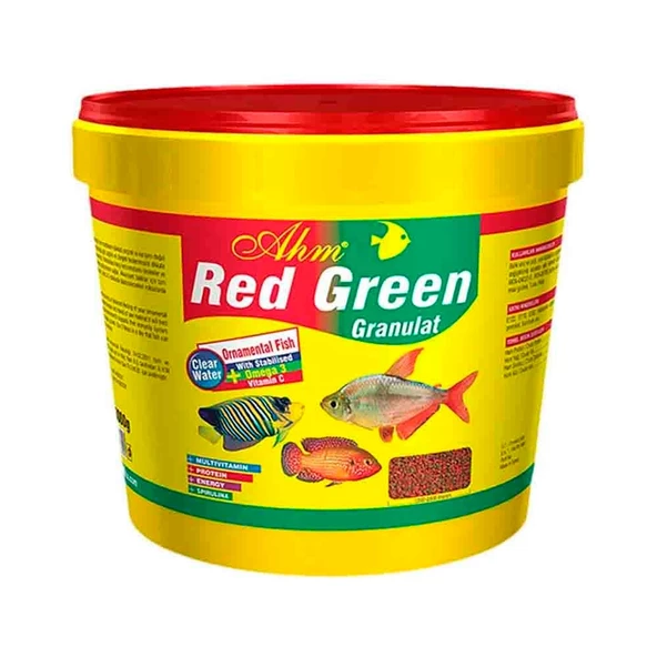 Ahm Red Green Granulat Balık Yemi Kova 3 Kg ürün görseli 1