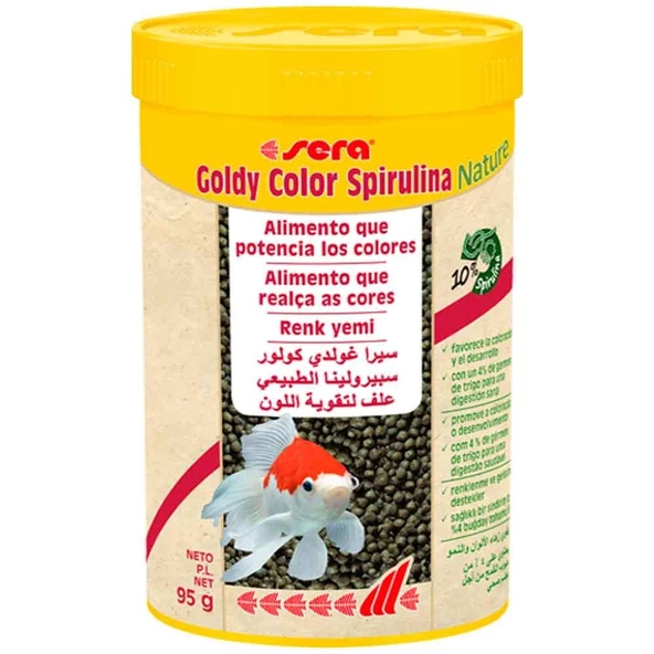Sera Goldy Color Spirulina Nature Japon Balığı Yemi 250 ML ürün görseli 1