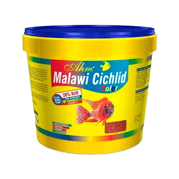 Ahm Malawi Cichlid Balığı Granulat Color Ciklet Balık Yemi 3 kg ürün görseli 1