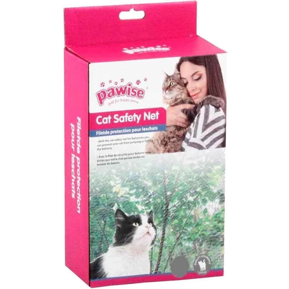 Pawise Balkon ve Pencere Kedi Koruma Ağı Şeffaf 3x3 Mt ürün görseli 1