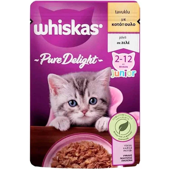 Whiskas Pure Delight Tavuklu Yavru Kedi Maması 85 Gr ürün görseli 1