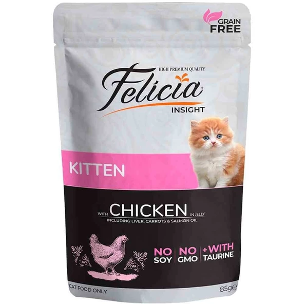 Felicia Kitten Yaş Kedi Maması Tahılsız 85 gr ürün görseli 1