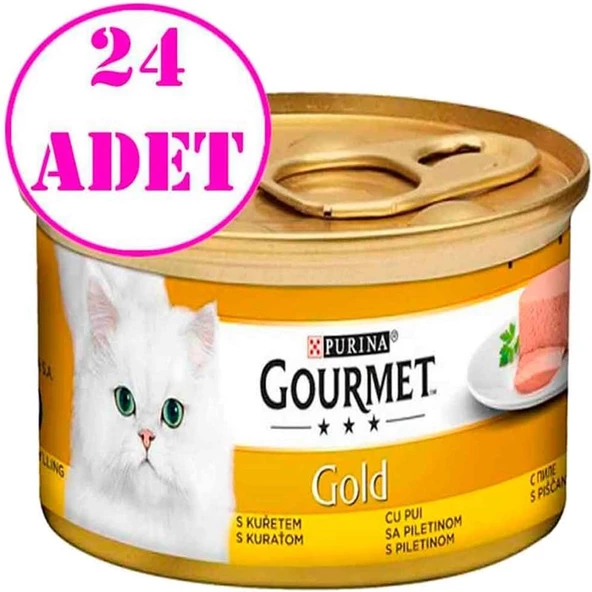 Proplan Gourmet Kıyılmış Tavuklu Kedi Konservesi 85 Gr 24 Ad ürün görseli 1