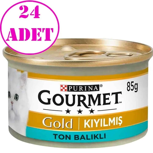Gourmet Gold Kıyılmış Ton Balıklı Kedi Konservesi 85 gr 24 Adet ürün görseli 1