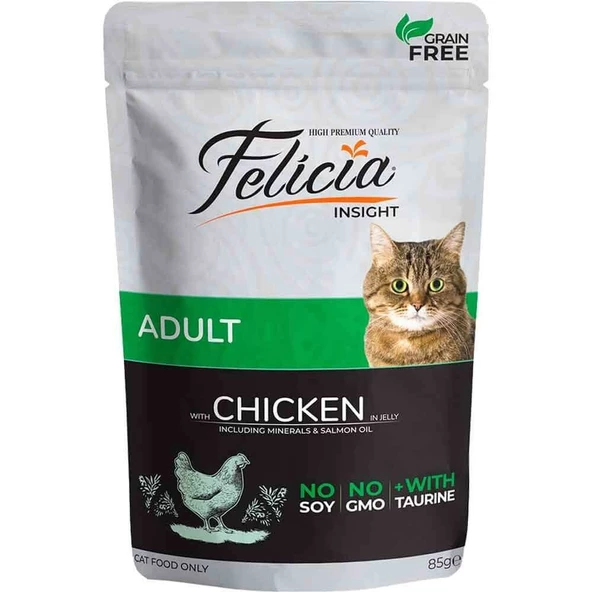 Felicia Yaş Kedi Maması Tahılsız Tavuklu 85 gr ürün görseli 1