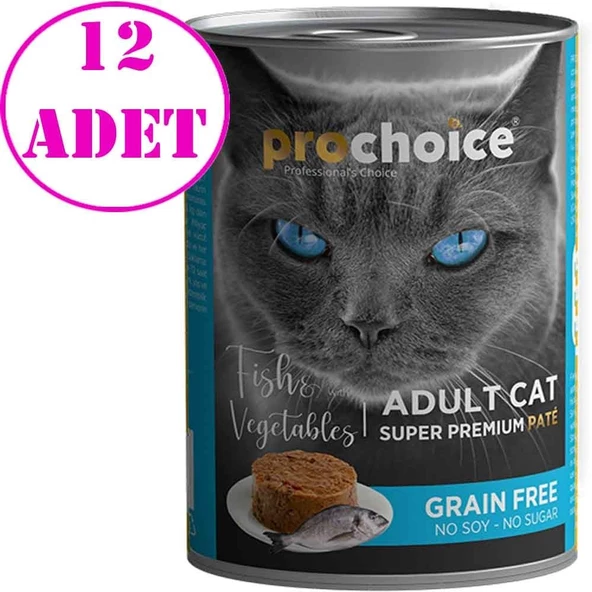 Pro Choice Balık ve Sebzeli Kedi Konservesi 400 Gr 12 AD ürün görseli 1
