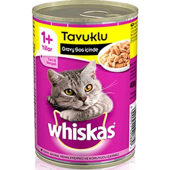 Whiskas Tavuklu Konserve Kedi Maması 400 gr ürün görseli 1