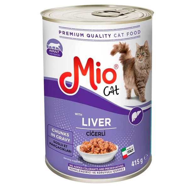 Mio Ciğerli Yetişkin Kedi Konservesi 415 gr ürün görseli 1