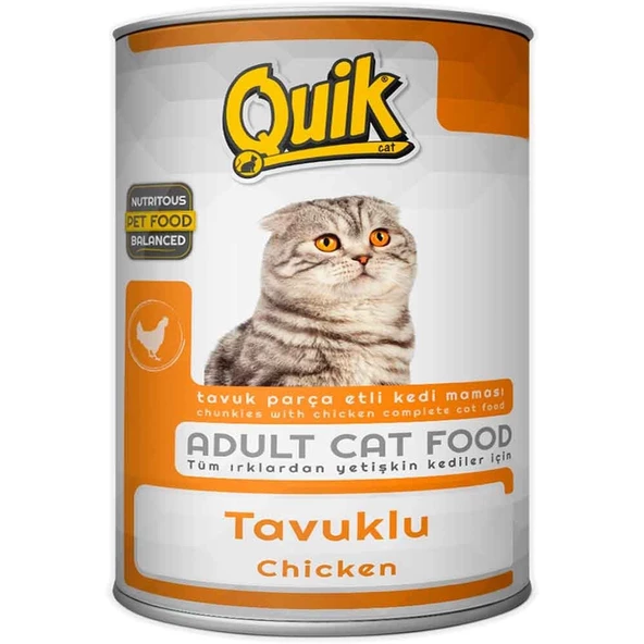 Quik Kedi Konservesi Tavuklu 415 gr - Resim 2