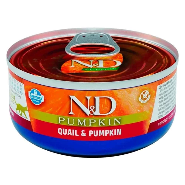 ND Balkabaklı Tahılsız Bıldırcın Etli Yetişkin Kedi Konservesi 70 Gr ürün görseli 1
