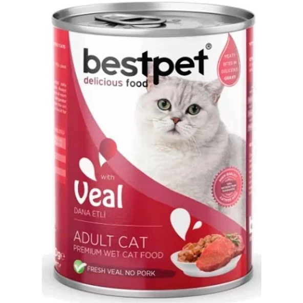 Best Pet Dana Etli Yetişkin Kedi Konservesi 400 gr ürün görseli 1