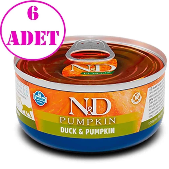 ND Balkabaklı Tahılsız Ördekli Kedi Konservesi 70 Gr 6 AD ürün görseli 1