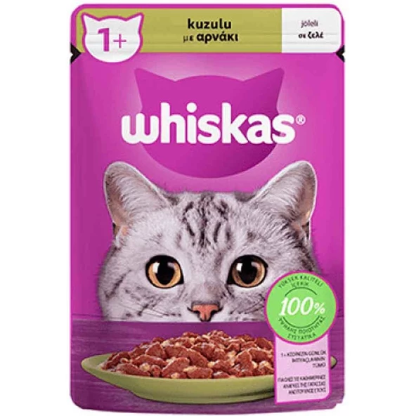 Whiskas Kedi Konservesi Kuzulu Pouch Jöle İçinde 85 Gr ürün görseli 1